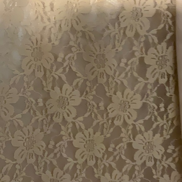 Elegant Beige Long Sleeve Dress with Brooch - Picture 2 of 5